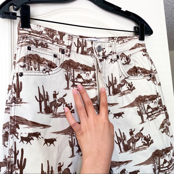 Reformation | Jeans | Reformation Jeans Sonora Hr Straight Western Horses Cowgirl Desert Sand 27 